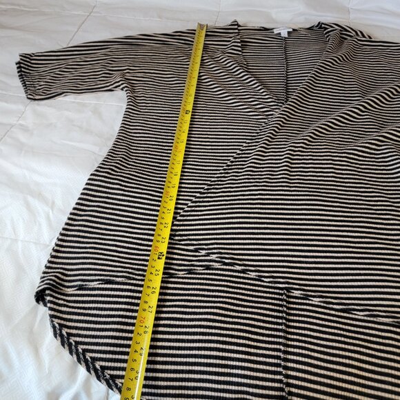 Lularoe Maxi Cardigan Sweater Open Front black / brown size S - Picture 5 of 6